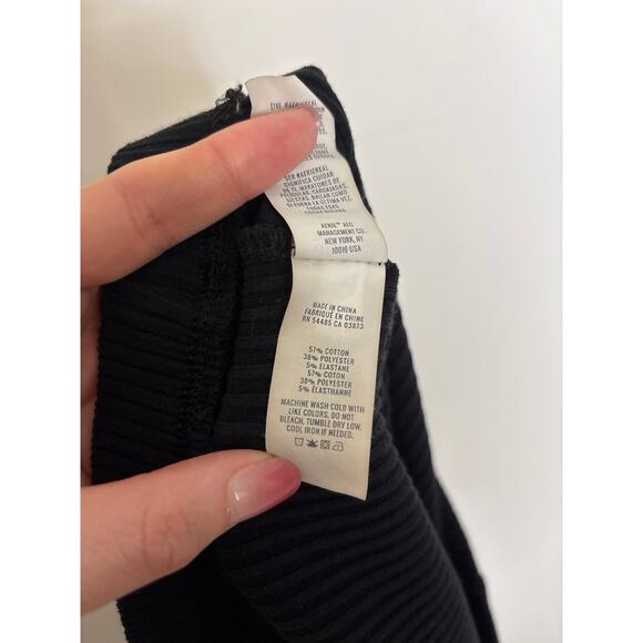 Aerie Pants Womens XXL Kick-It Ribbed High Waisted Super Flare Black - Picture 5 of 5